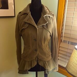 Free People Green Sweatshirt/ Jacket